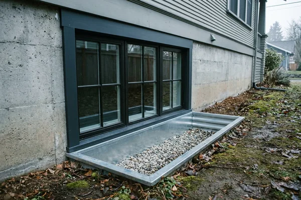 Sehome larger code-egress window with a tidy window well